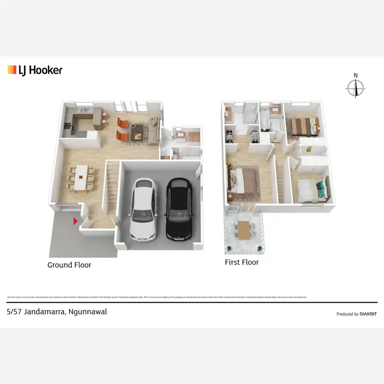 Floorplan of Homely townhouse listing, 5/57 Jandamarra Street, Ngunnawal ACT 2913