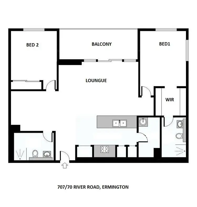 Floorplan of Homely apartment listing, 707/70 River Road, Ermington NSW 2115