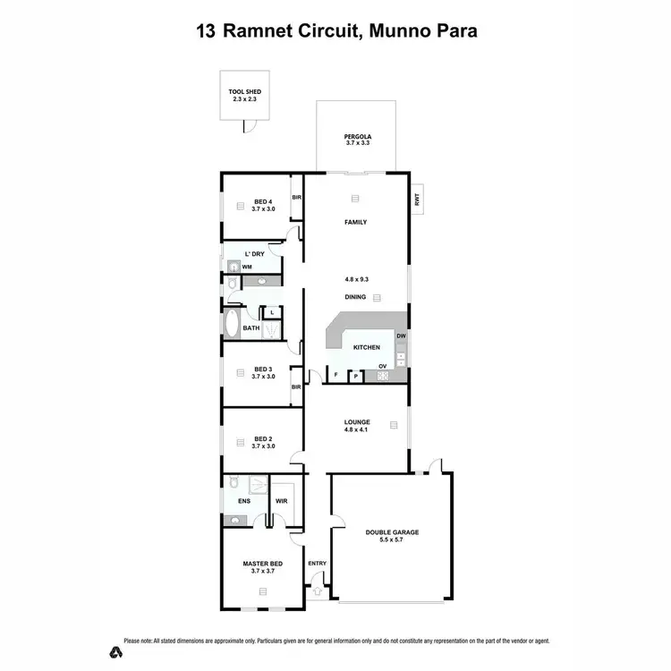 Floorplan of Homely house listing, 13 Ramnet Circuit, Munno Para SA 5115