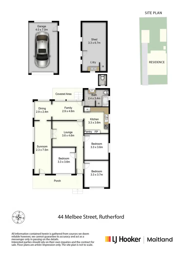 Floorplan of Homely house listing, 44 Melbee Street, Rutherford NSW 2320