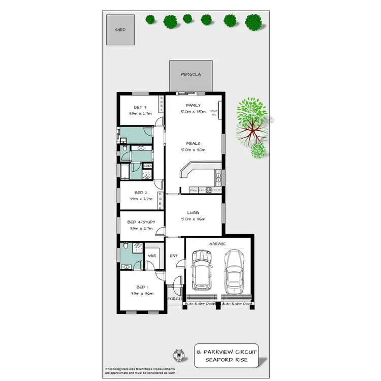 Floorplan of Homely house listing, 12 Parkview Circuit, Seaford Rise SA 5169