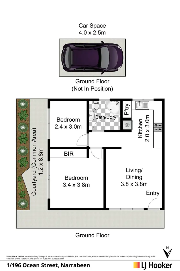 Floorplan of Homely apartment listing, 1/196 Ocean Street, Narrabeen NSW 2101