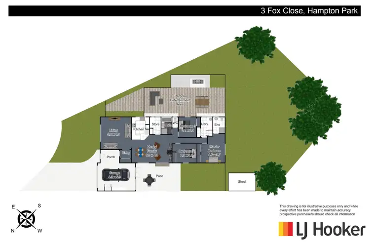 Floorplan of Homely house listing, 3 Fox Close, Hampton Park VIC 3976