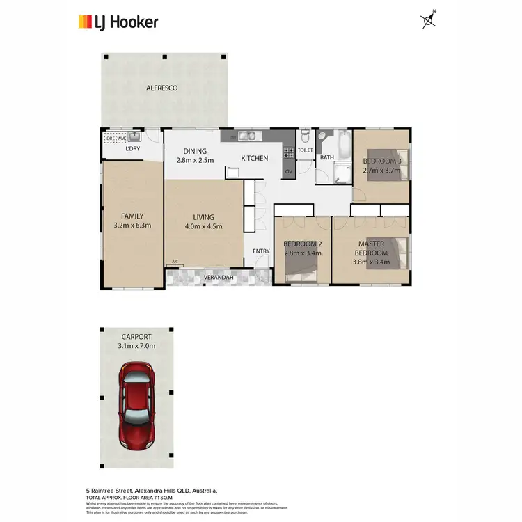 Floorplan of Homely house listing, 5 Raintree Street, Alexandra Hills QLD 4161