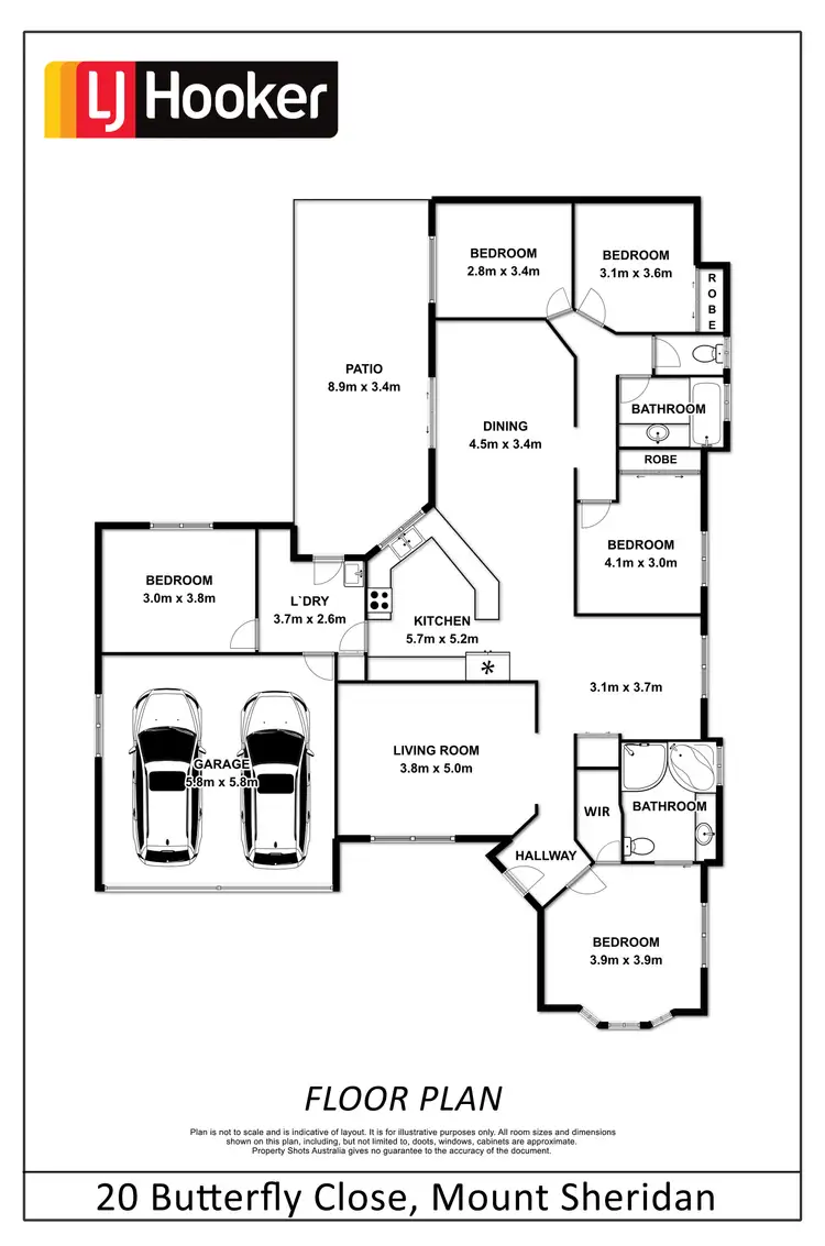Floorplan of Homely house listing, 20 Butterfly Close, Mount Sheridan QLD 4868