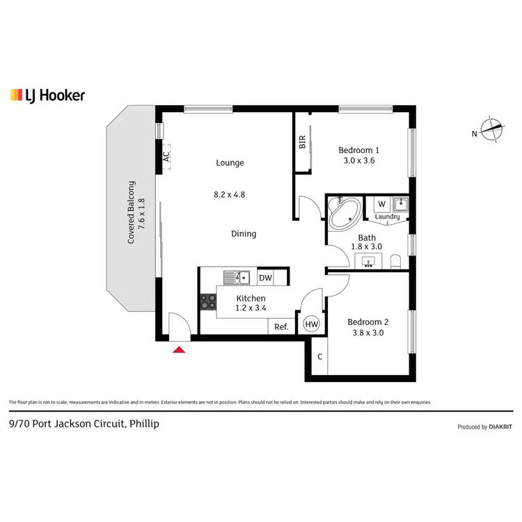 Floorplan of Homely apartment listing, 9/70 Port Jackson Circuit, Phillip ACT 2606