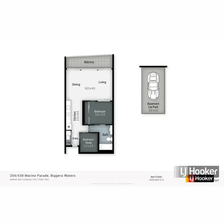 Floorplan of Homely apartment listing, 204/430 Marine Parade, Biggera Waters QLD 4216