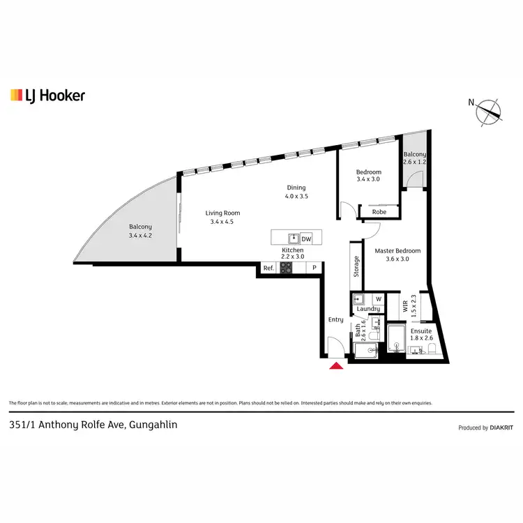 Floorplan of Homely apartment listing, 351/1 Anthony Rolfe Avenue, Gungahlin ACT 2912