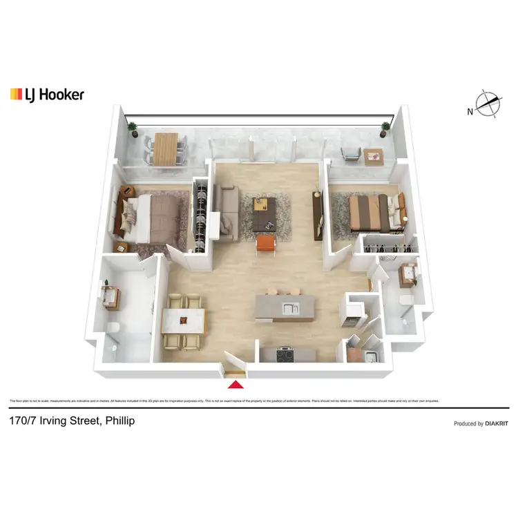 Floorplan of Homely apartment listing, 170/7 Irving Street, Phillip ACT 2606