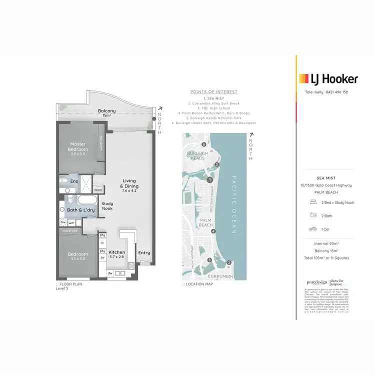 Floorplan of Homely apartment listing, 15/1500 Gold Coast Highway, Palm Beach QLD 4221