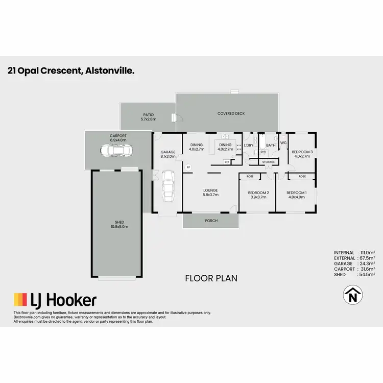 Floorplan of Homely house listing, 21 Opal Crescent, Alstonville NSW 2477