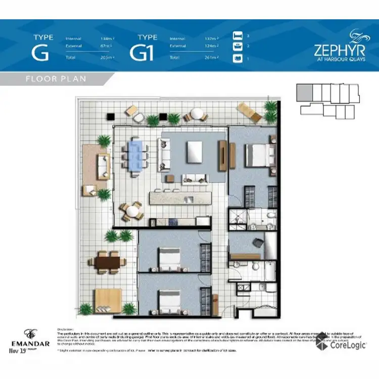 Floorplan of Homely apartment listing, 705/15 Compass Drive, Biggera Waters QLD 4216