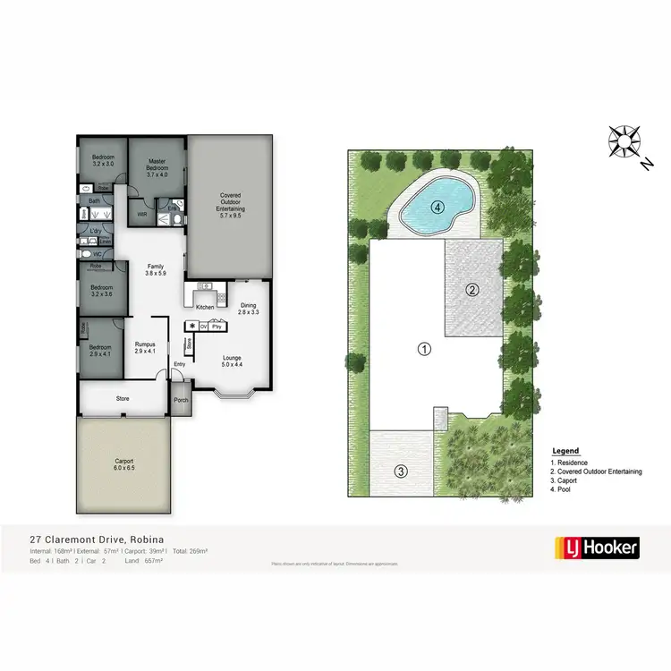 Floorplan of Homely house listing, 27 Claremont Drive, Robina QLD 4226