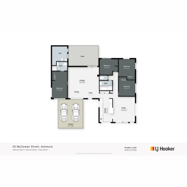 Floorplan of Homely house listing, 33 McCowan Street, Ashmore QLD 4214