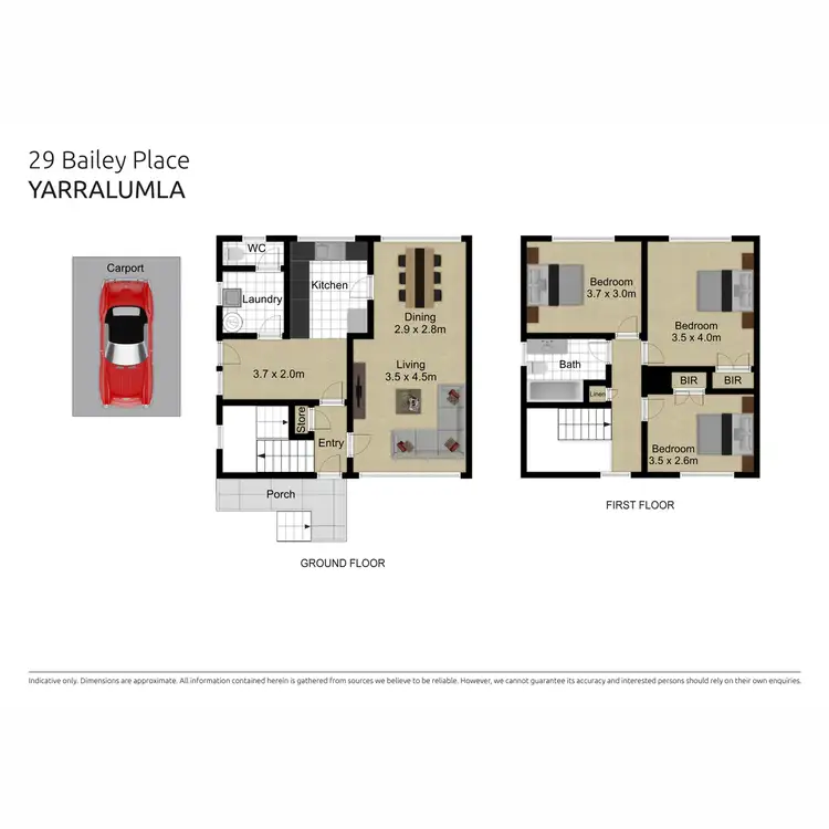 Floorplan of Homely house listing, 29 Bailey Place, Yarralumla ACT 2600