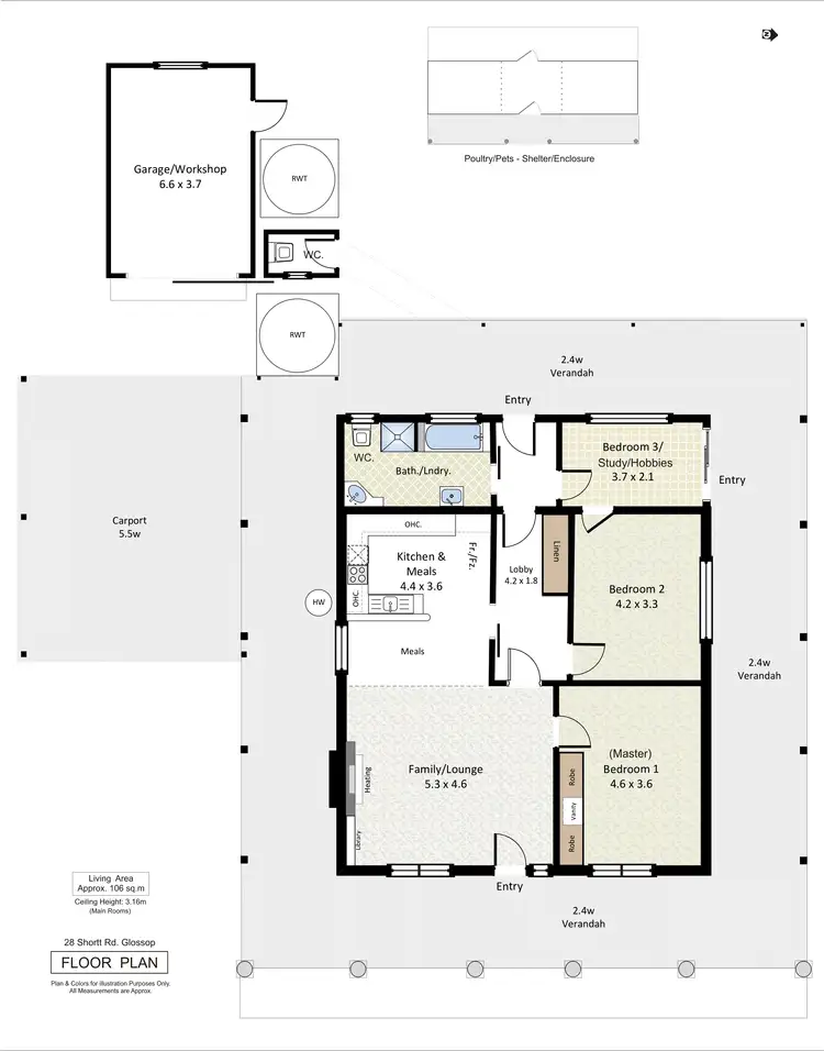 Floorplan of Homely house listing, 28 Shortt Road, Glossop SA 5344