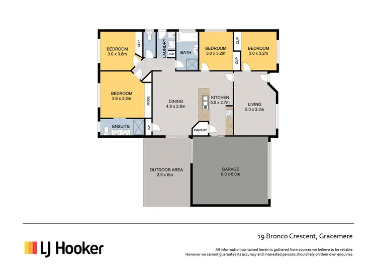 Floorplan of Homely house listing, 19 Bronco Crescent, Gracemere QLD 4702