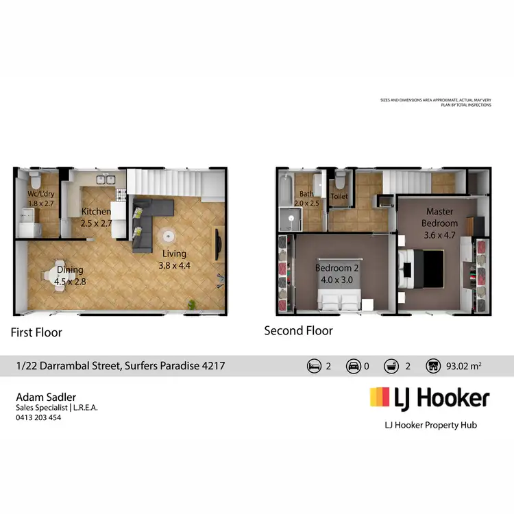 Floorplan of Homely unit listing, 1/22 Darrambal Street, Chevron Island QLD 4217
