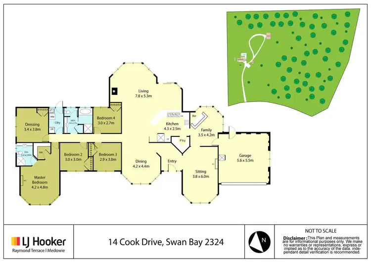Floorplan of Homely rural property listing, 14 Cook Drive, Swan Bay NSW 2324