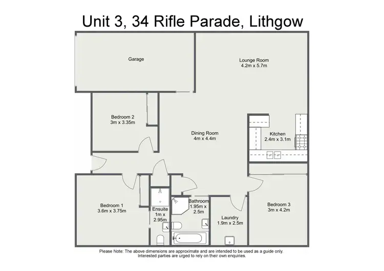 Floorplan of Homely unit listing, 3/34 Rifle Parade, Lithgow NSW 2790