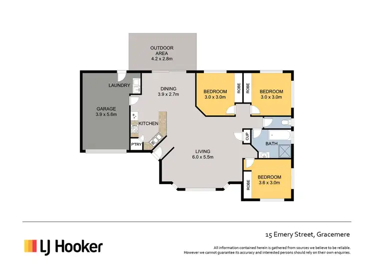 Floorplan of Homely house listing, 15 Emery Street, Gracemere QLD 4702