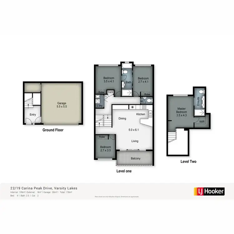 Floorplan of Homely unit listing, 22/19 Carina Peak Drive, Varsity Lakes QLD 4227