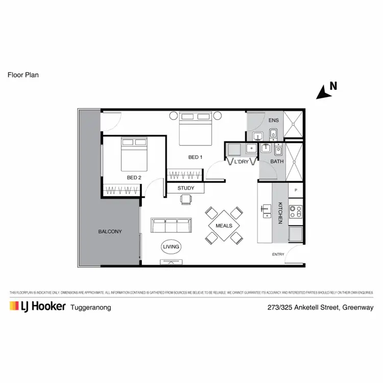 Floorplan of Homely apartment listing, 273/325 Anketell Street, Greenway ACT 2900