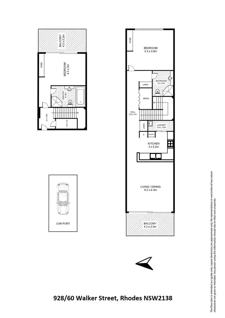 Floorplan of Homely apartment listing, 60 Walker Street, Rhodes NSW 2138