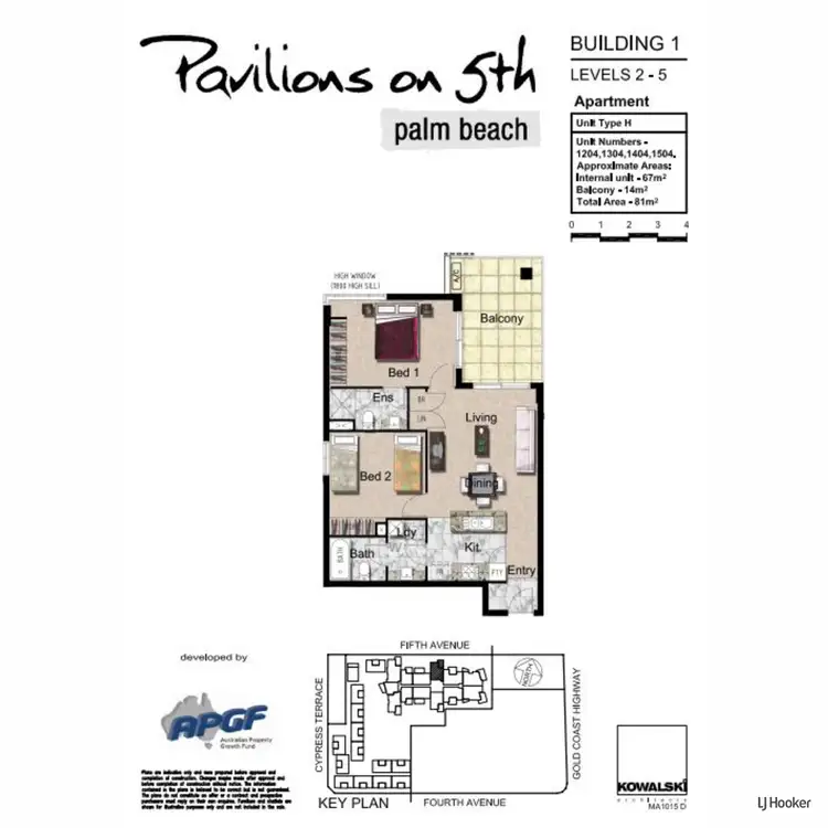 Floorplan of Homely unit listing, 1304/10 Fifth Avenue, Palm Beach QLD 4221