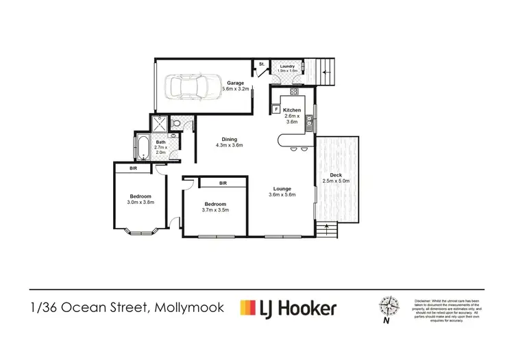 Floorplan of Homely house listing, 1/36 Ocean Street, Mollymook NSW 2539