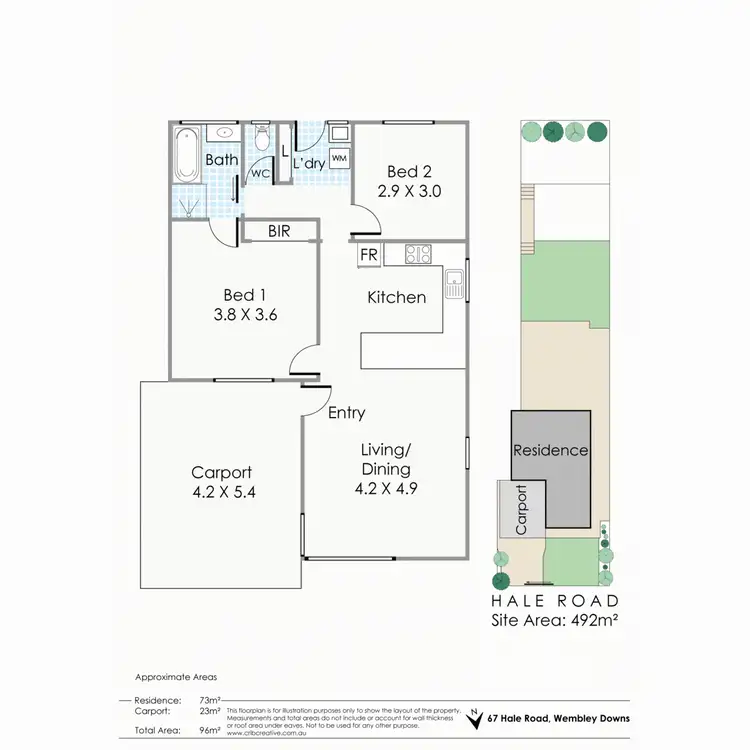 Floorplan of Homely semi-detached listing, 67 Hale Road, Wembley Downs WA 6019