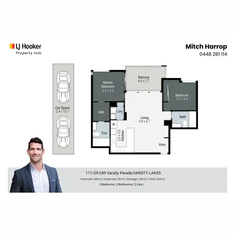 Floorplan of Homely apartment listing, 111/29-49 Varsity Parade, Varsity Lakes QLD 4227