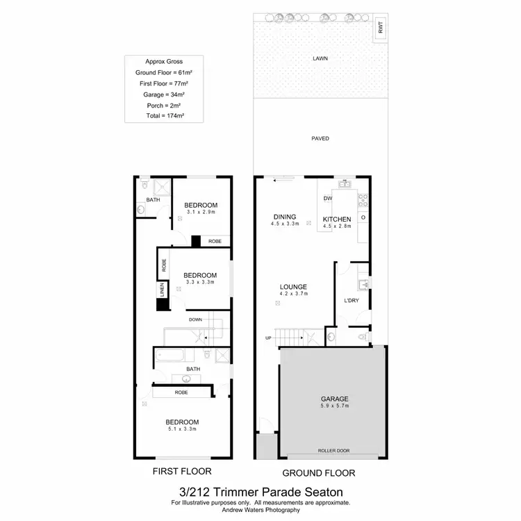 Floorplan of Homely house listing, 3/212 Trimmer Parade, Seaton SA 5023