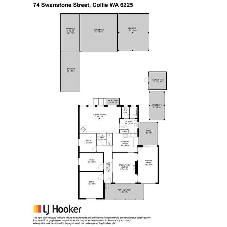 Floorplan of Homely house listing, 74 Swanstone Street, Collie WA 6225