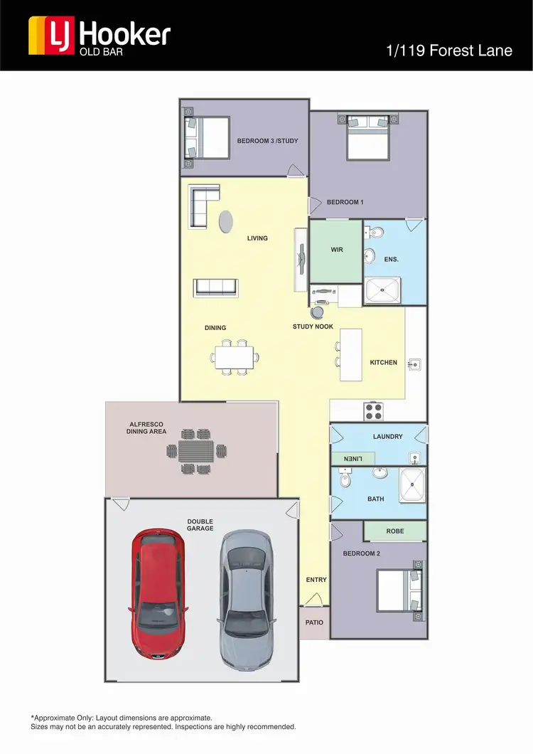 Floorplan of Homely house listing, 1/119 Forest Lane, Old Bar NSW 2430