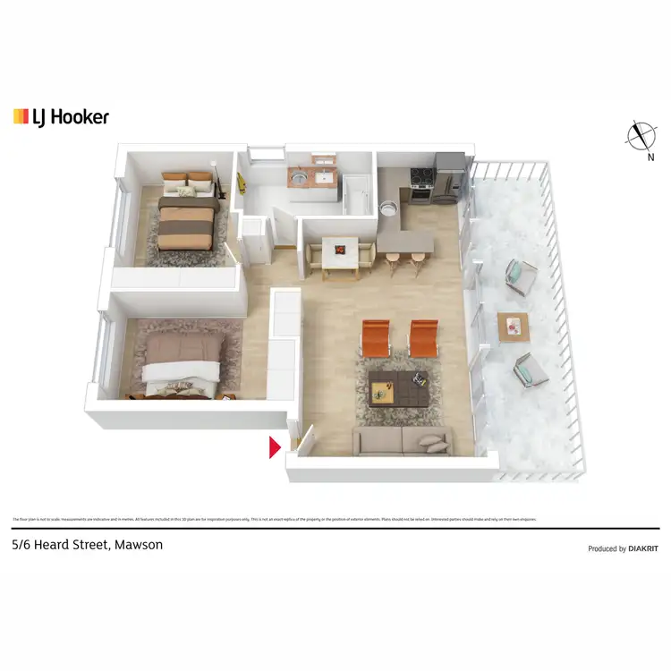 Floorplan of Homely apartment listing, 5/6 Heard Street, Mawson ACT 2607