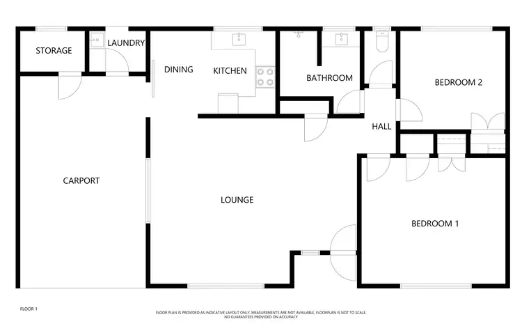Floorplan of Homely semi-detached listing, 2/534 Varley Street, Yorkeys Knob QLD 4878