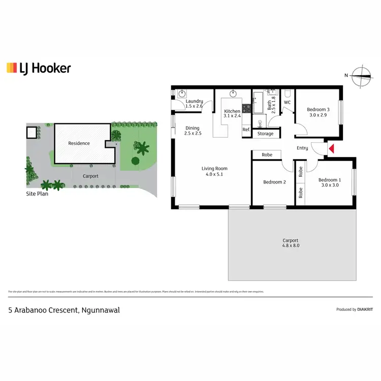 Floorplan of Homely house listing, 5 Arabanoo Crescent, Ngunnawal ACT 2913