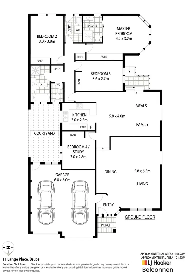 Floorplan of Homely house listing, 11 Lange Place, Bruce ACT 2617