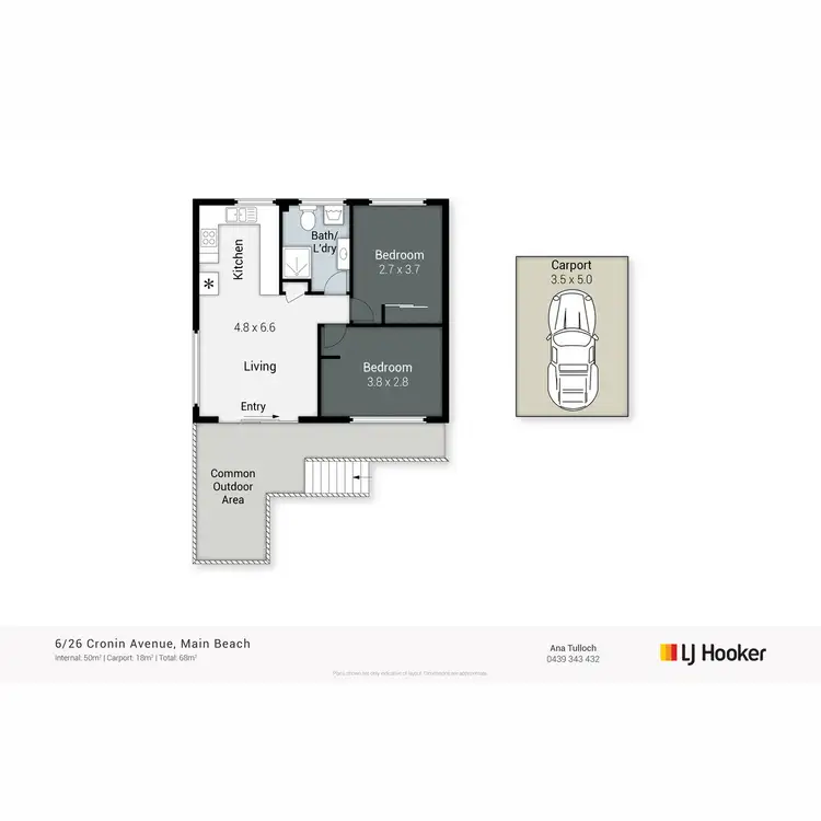 Floorplan of Homely unit listing, 6/26 Cronin Avenue, Main Beach QLD 4217