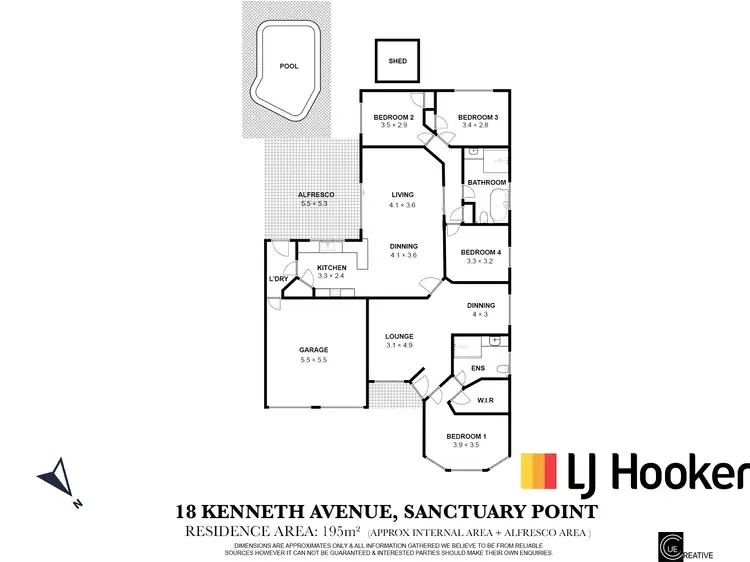 Floorplan of Homely house listing, 18 Kenneth Avenue, Sanctuary Point NSW 2540