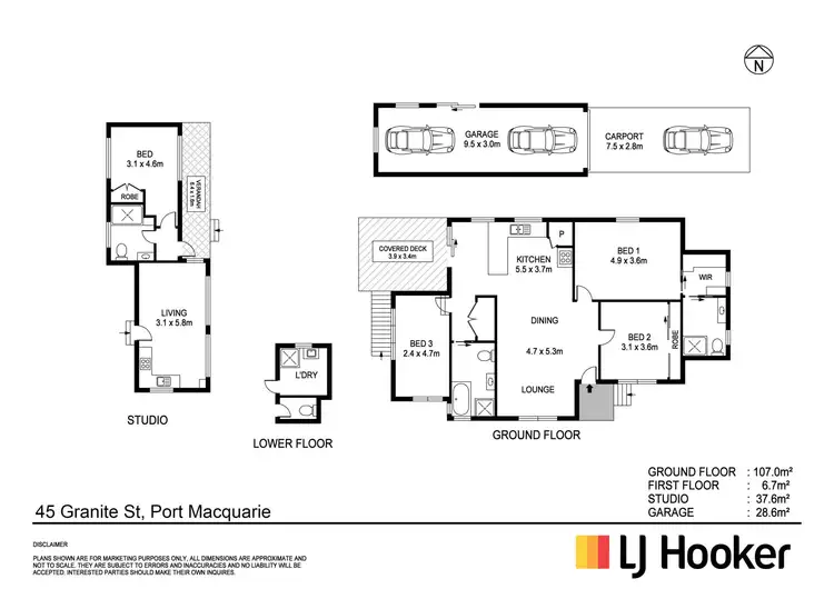 Floorplan of Homely house listing, 45 Granite Street, Port Macquarie NSW 2444