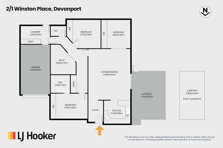 Floorplan of Homely unit listing, Unit 2/1 Winston Place, Devonport TAS 7310