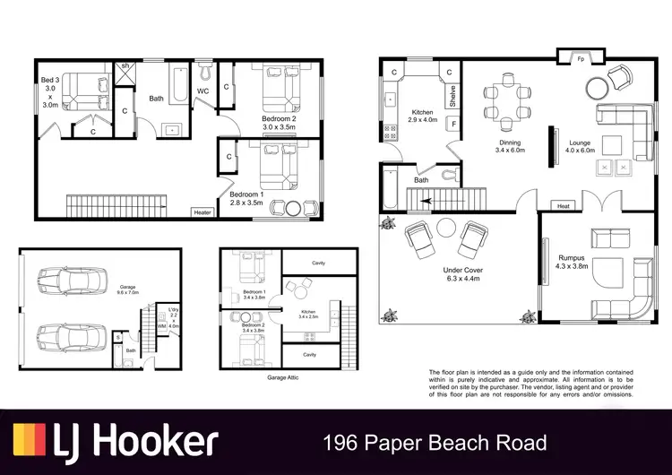 Floorplan of Homely house listing, 196 Paper Beach Road, Swan Point TAS 7275