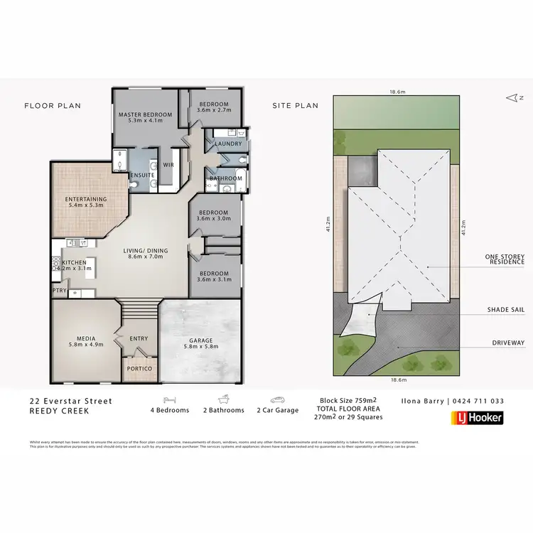 Floorplan of Homely house listing, 22 Everstar Street, Reedy Creek QLD 4227