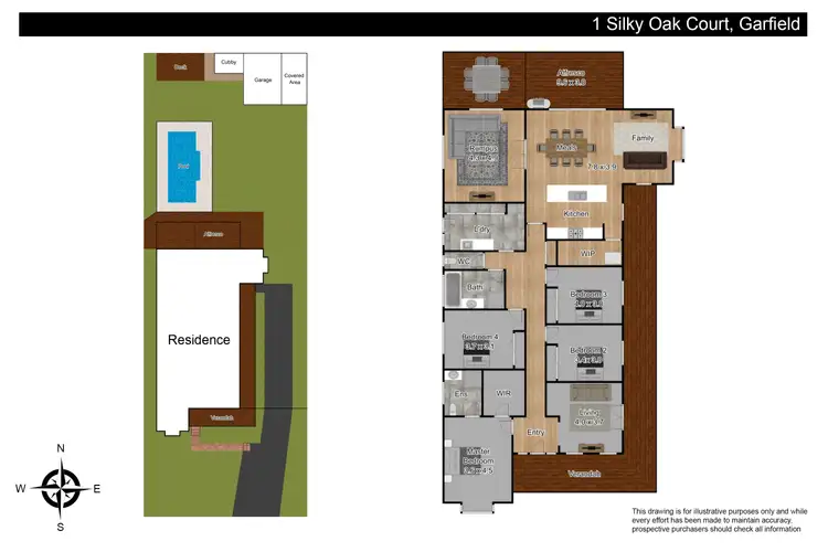 Floorplan of Homely house listing, 1 Silky Oak Court, Garfield VIC 3814