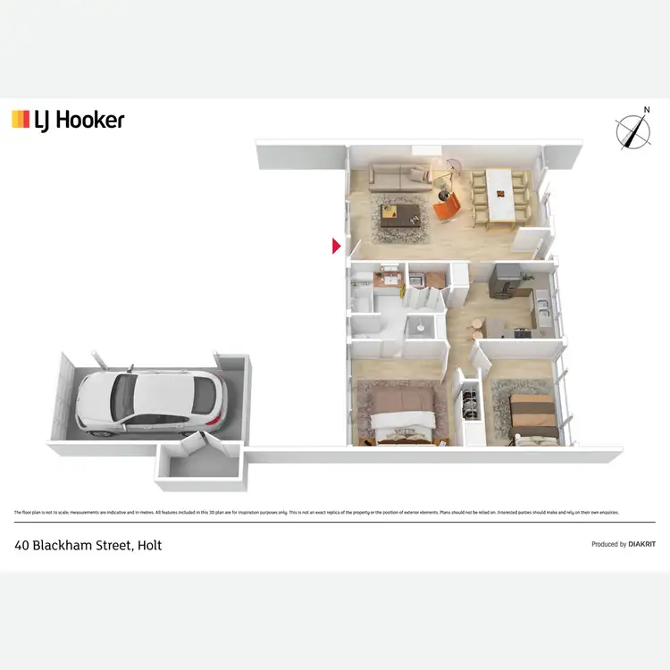 Floorplan of Homely townhouse listing, 40 Blackham Street, Holt ACT 2615