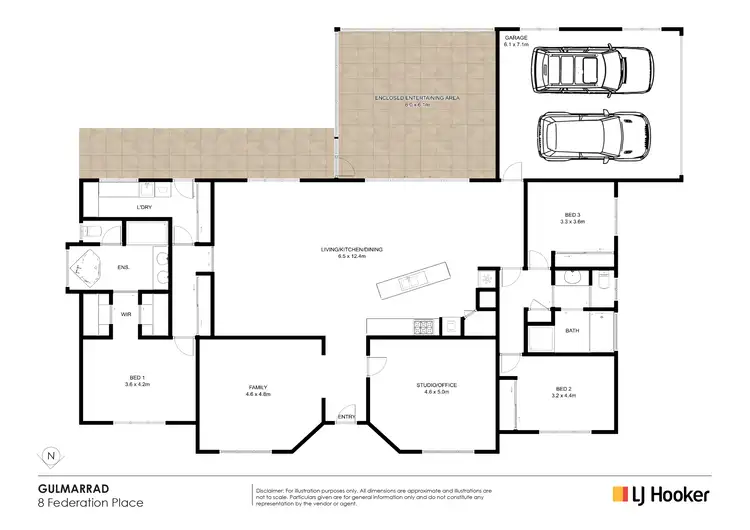 Floorplan of Homely rural property listing, 8 Federation Place, Gulmarrad NSW 2463