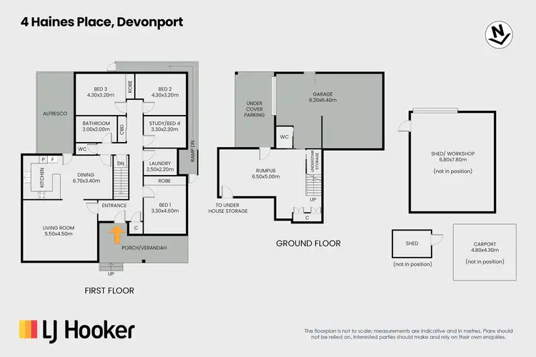 Floorplan of Homely house listing, 4 Haines Place, Devonport TAS 7310