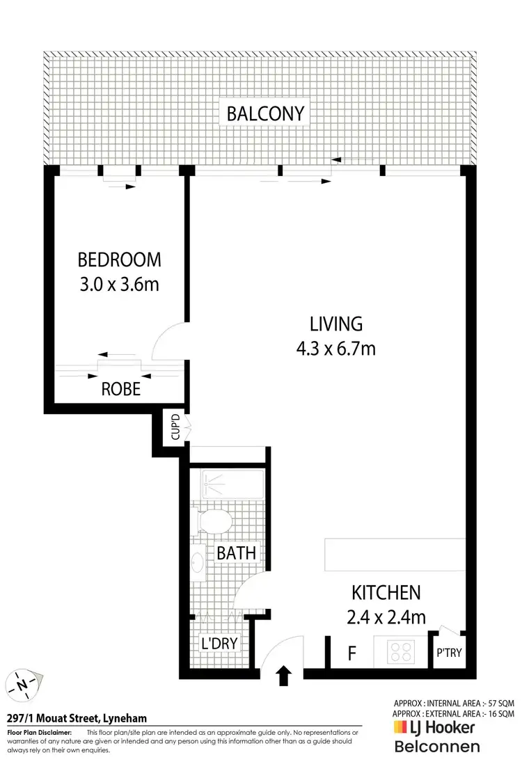 Floorplan of Homely apartment listing, 297/1 Mouat Street, Lyneham ACT 2602